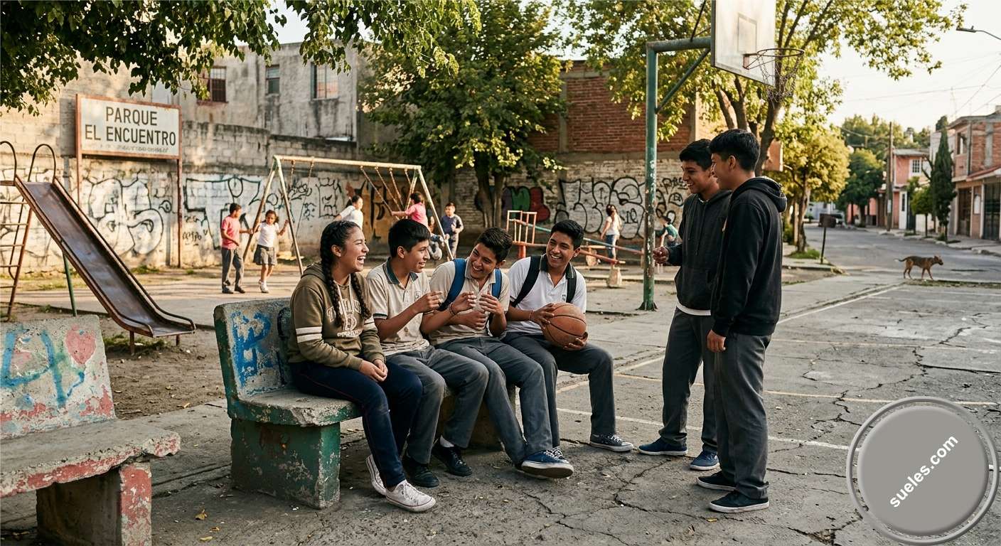 Cuando recuerdas el lugar exacto donde solías reunirte con tus amigos del barrio o de la escuela, ¿qué es lo primero que se te viene a la mente?