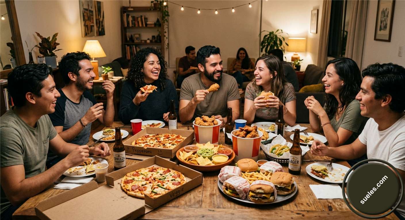 ¿Cuál es tu comida rápida favorita para pedir cuando tienes una reunión con tus amigos?