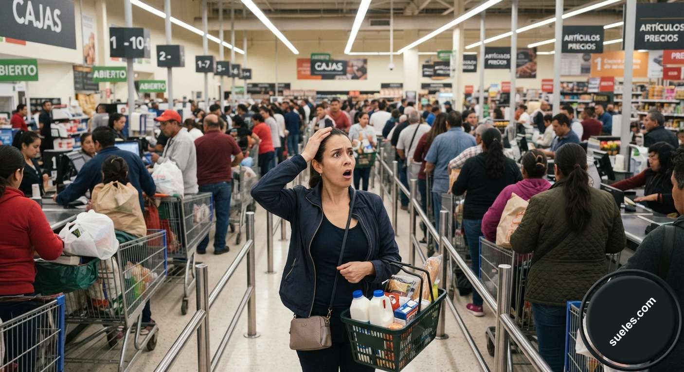 ¿Qué es lo primero que haces cuando te das cuenta de que la fila para pagar en las cajas de un establecimiento es sumamente larga?